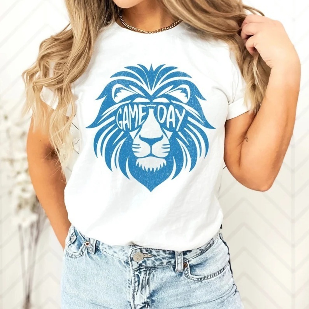 Detroit Football Game Day Tshirt Tee Unisex Lions Shirt Men Women